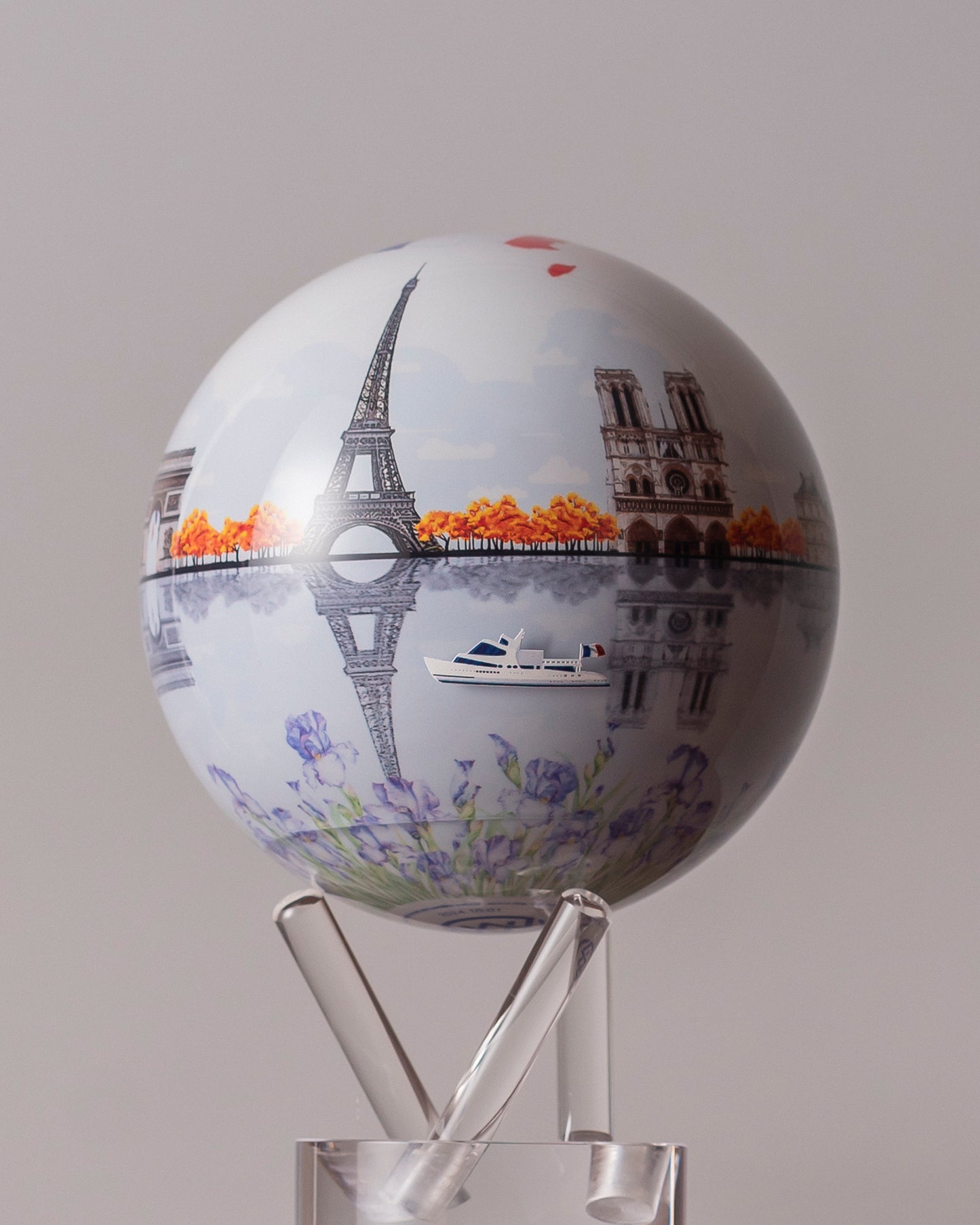 ブルー世界地図：日本語版 × パリ