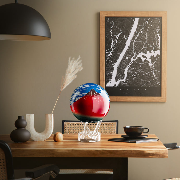 イエロー世界地図：日本語版 × 赤富士