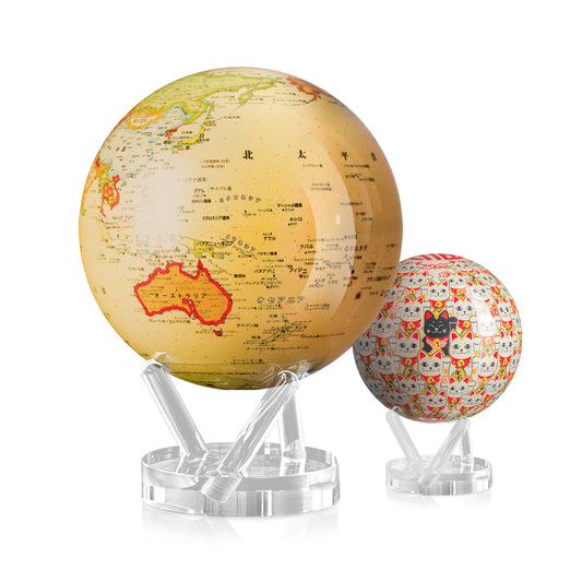 イエロー世界地図：日本語版 × 招き猫